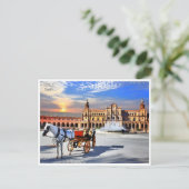 vintage reizen Sevilla Spanje Sevilla stadstoerism Briefkaart (Staand voorkant)