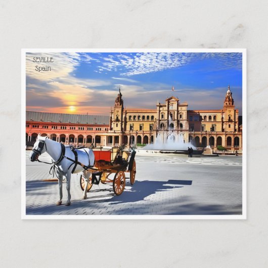 vintage reizen Sevilla Spanje Sevilla stadstoerism Briefkaart (Voorkant)
