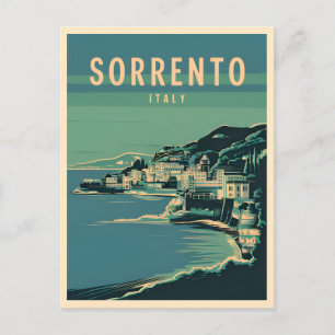 Vintage Reizen Sorrento Italië Retro Graphic Briefkaart