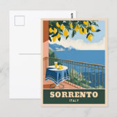 Vintage reizen Sorrento Italië Seaside Retro Briefkaart (Voorkant / Achterkant)