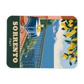 Vintage reizen Sorrento Italië Seaside Retro Magneet (Horizontaal)