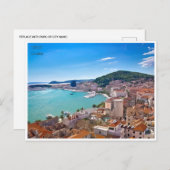 vintage reizen Split Kroatië Croatie retro toerism Briefkaart (Voorkant / Achterkant)