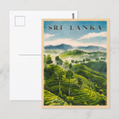 Vintage reizen Sri Lanka Ceylon thee plantage Briefkaart (Voorkant / Achterkant)