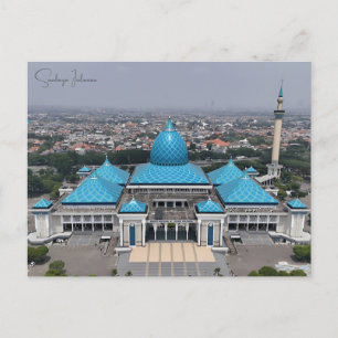 Vintage reizen Surabaya Indonesië azië stad retro Briefkaart