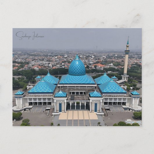 Vintage reizen Surabaya Indonesië azië stad retro Briefkaart (Voorkant)