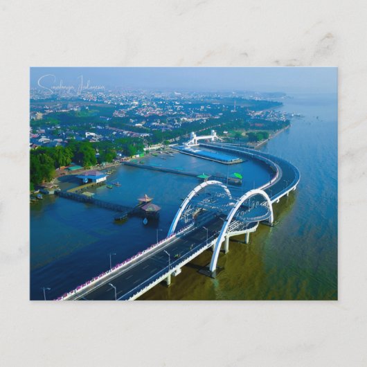 Vintage reizen Surabaya Indonesië azië stad retro Briefkaart (Voorkant)