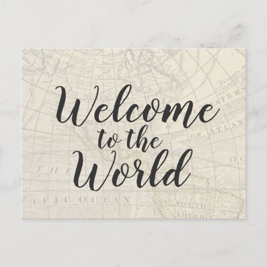 Vintage Reizen Thema Baby shower Uitnodiging (Voorkant)