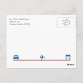 Vintage Reizen Thema bruiloft Dank u kaart (Achterkant)