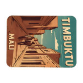Vintage reizen Timboektoe Mali Afrika Retro Graphi Magneet (Horizontaal)