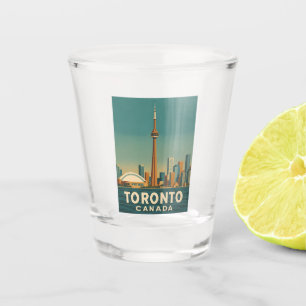 Vintage Reizen Toronto Nederland Skyline Retro Sch Shot Glas