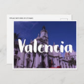 Vintage Reizen Valencia Spanje Retro Briefkaart (Voorkant / Achterkant)