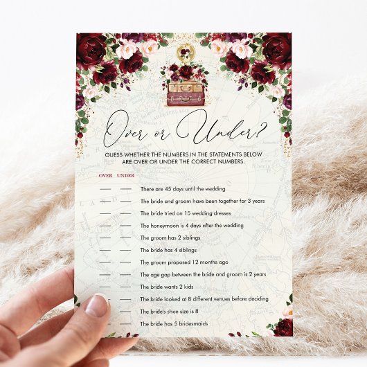 Vintage Reizen Vrijgezellenfeest Spel Over Onder K Kaart