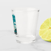 Vintage Reizen Washington Monument Retro Schildera Shot Glas (Rechts)