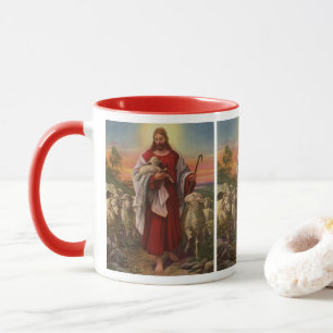 Vintage Religie, Christus de Goede Herder Kudde Mok