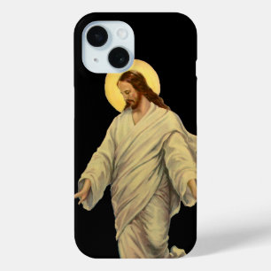 Vintage Religie, Jezus Christus loopt op water iPhone 15 Case