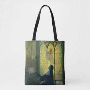 Vintage Religie, Non Playing een Orgel in Kerk Tote Bag