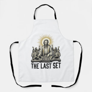 Vintage Religieus DJ The Last Set T-shirtontwerp_1 Schort