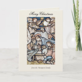 Vintage Religieuze Kerst Kerststal Christelijke Vr Kaart