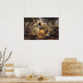 Vintage Religion, Bild Jesus im Garten, Poster (Keuken)