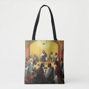 Vintage Religion, Laatste Avondmaal met Jezus Chri Tote Bag
