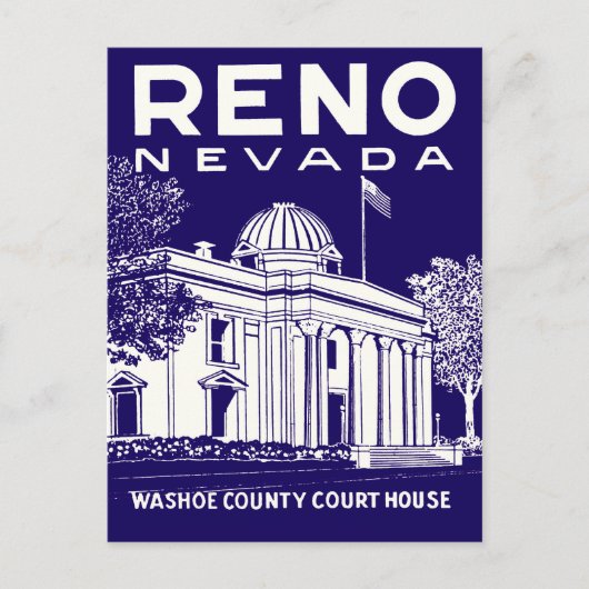 Vintage Reno Nevada Briefkaart (Voorkant)