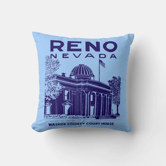 Vintage Reno Nevada Kussen (Voorkant)