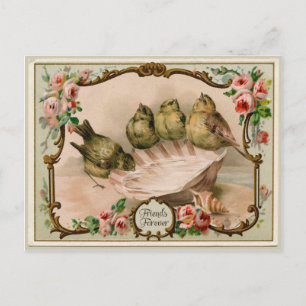 Vintage Reproductie Postkaart Vogels Vrienden Voor