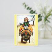 Vintage Reproduction Joyful Thanksgiving Briefkaar Feestdagenkaart (Staand voorkant)