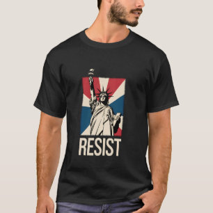 Vintage Resist Shirt Standbeeld van de Vrijheid Re