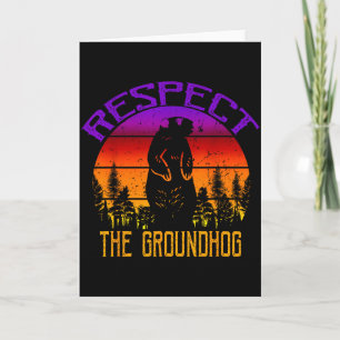 Vintage Respect De Bosmarmot Groundhog Day  Kaart