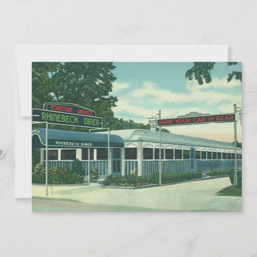 Vintage Restaurant, Retro Rhinebeck Wegrestaurant (Voorkant)