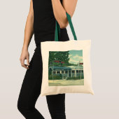Vintage Restaurant, Retro Rhinebeck Wegrestaurant Tote Bag (Voorkant (product))
