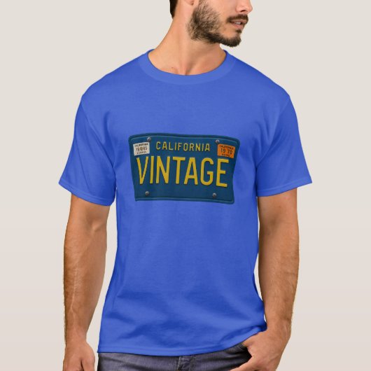 Vintage - Retro 1969 California License Plate T-shirt (Voorkant)