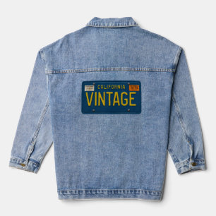 Vintage Retro 1969 Californisch Kenteken Jean Denim Jacket