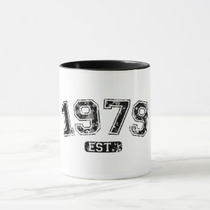Vintage Retro 1979 Grunge Est. Gevestigde Grafisch Mok