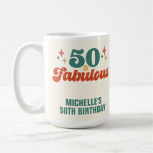 Vintage Retro 50 And Fabulous Birthday