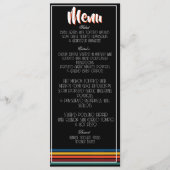 Vintage Retro 50th Striped Fifty Birthday 1976 Programmakaart (Voorkant)