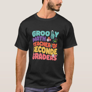Vintage Retro 60s 70s Groovy Wiskunde leraar Secon T-shirt