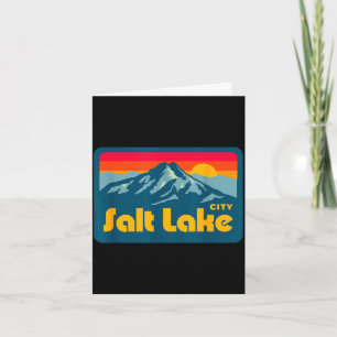 Vintage retro 70er 80er Salt Lake City Utah berg Kaart