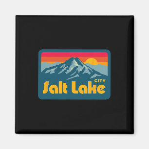 Vintage Retro 70s 80s Salt Lake City Utah Berg Magneet