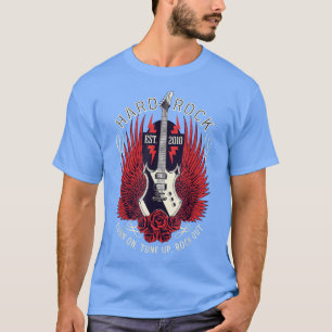 Vintage Retro 80s Rock & Roll Music Guitar Wings t T-shirt