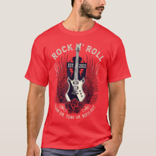 Vintage Retro 80s Rock & Roll Music Guitar Wings t T-shirt