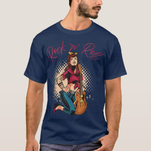 Vintage Retro 80s Rock & Roll Music Guitar Wings t T-shirt