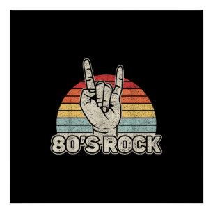Vintage Retro 80's Rockband Perfect Poster