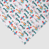 vintage retro airplane pattern tissuepapier (Detail)