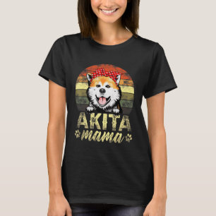 Vintage Retro Akita Mama Akita Inu Mam R T-shirt