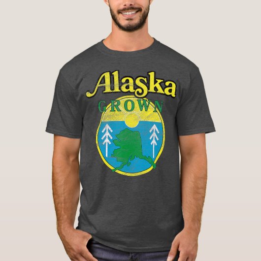 Vintage Retro Alaska Grown T-shirt (Voorkant)
