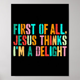 Vintage Retro Allereerst Denkt Jezus Dat Ik Een Poster