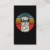 Vintage Retro Alpaca Llama Visitekaartje (Voorkant)