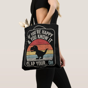 Vintage Retro Als Je Gelukkig Bent En Het Weet T-R Tote Bag